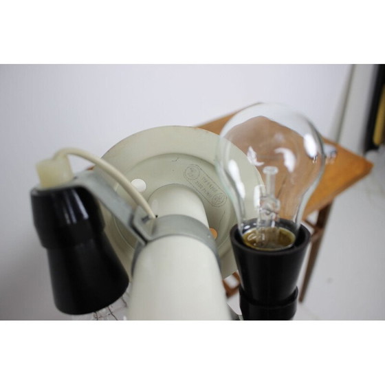 Image 1 of Lampada da tavolo vintage in vetro opalino e metallo laccato di Napako, Cecoslovacchia 1960