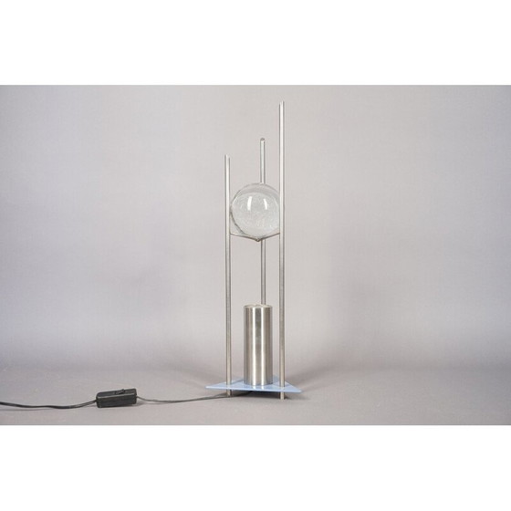 Image 1 of Vintage Bubble table lamp in glass and metal, Germany 1990