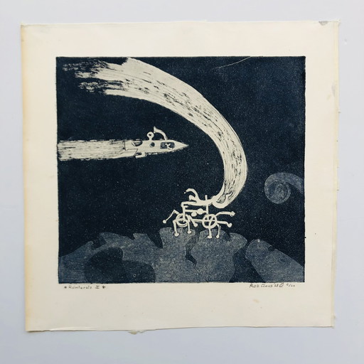 Rob Clous - Etching - Space Travel II