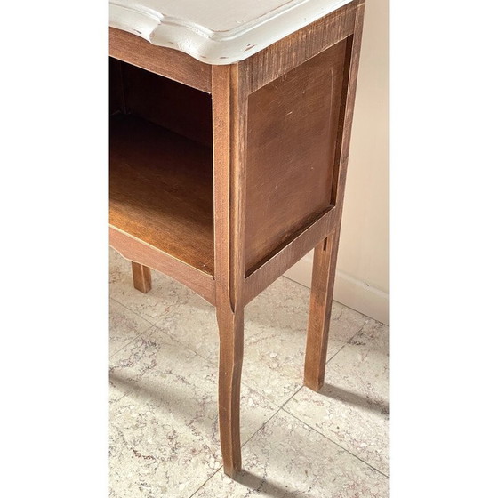Image 1 of Vintage white wooden bedside table
