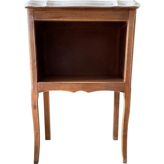 Image 1 of Vintage white wooden bedside table