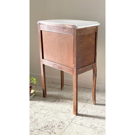 Image 1 of Vintage white wooden bedside table