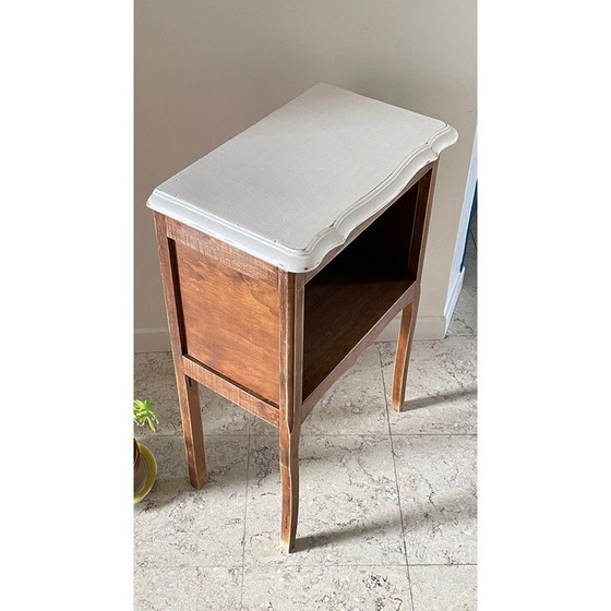 Image 1 of Vintage white wooden bedside table