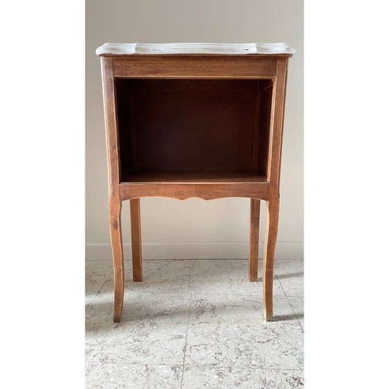 Image 1 of Vintage white wooden bedside table