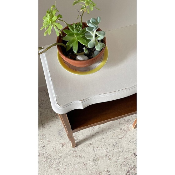 Image 1 of Vintage white wooden bedside table