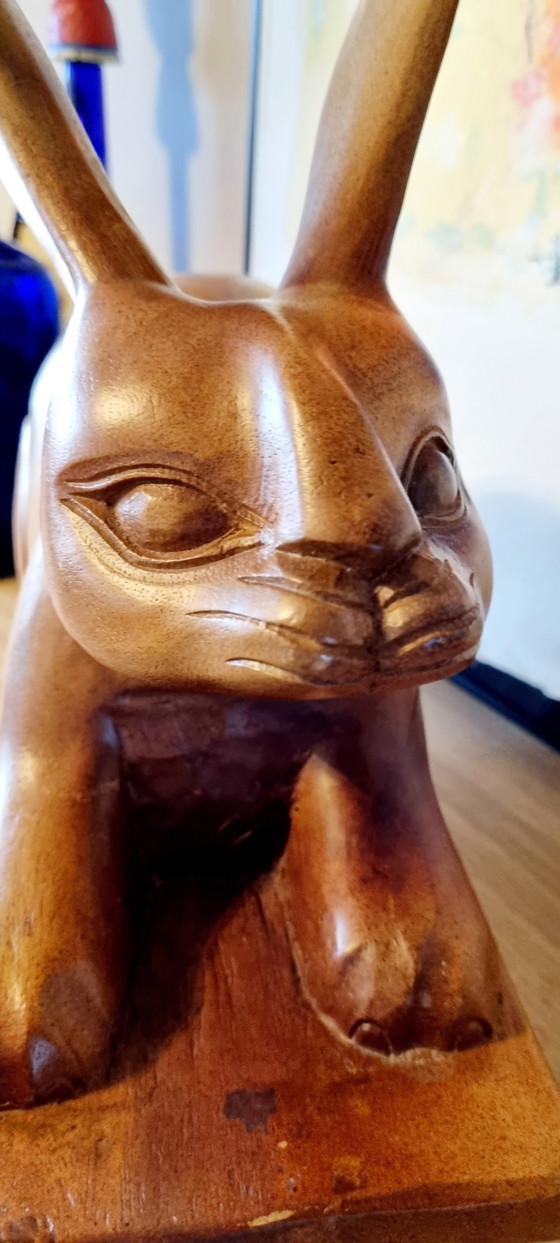 Image 1 of Vintage handcarved rabbit