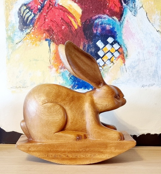 Image 1 of Vintage handcarved rabbit