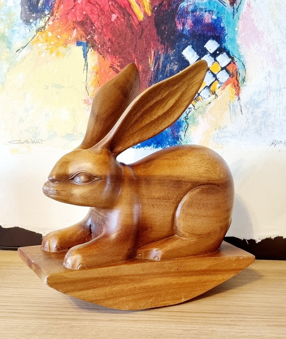 Image 1 of Vintage handcarved rabbit