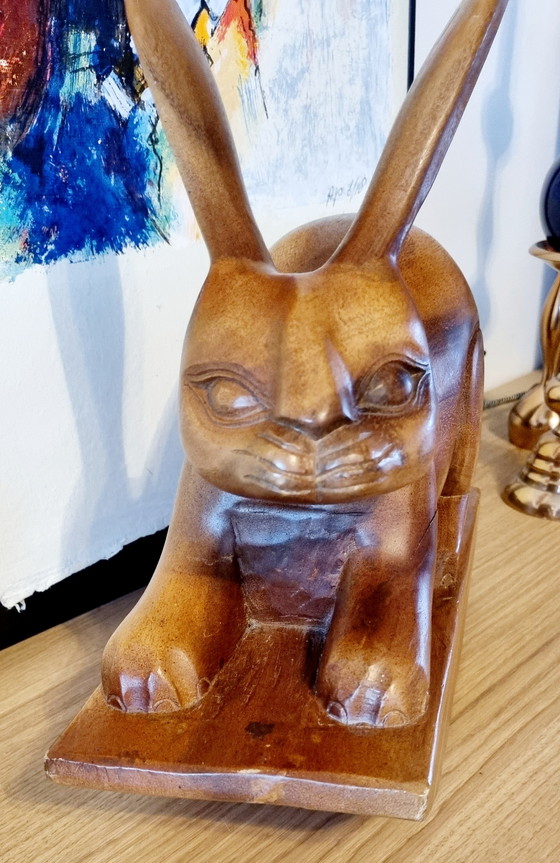 Image 1 of Vintage handcarved rabbit