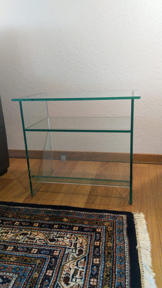 Image 1 of Glass side table magazine rack