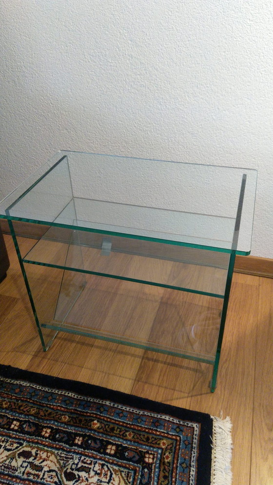 Image 1 of Glass side table magazine rack