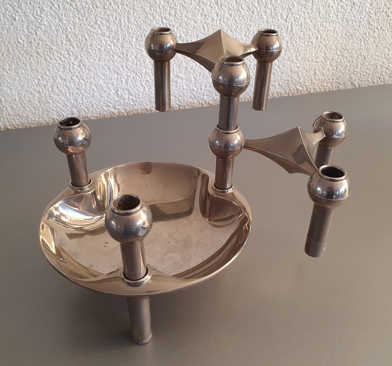 Candelabro Stoffi/Nagel con cuenco