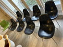 1 to max 8x Herman Miller Dsx Fiberglass Chair blue by Eames