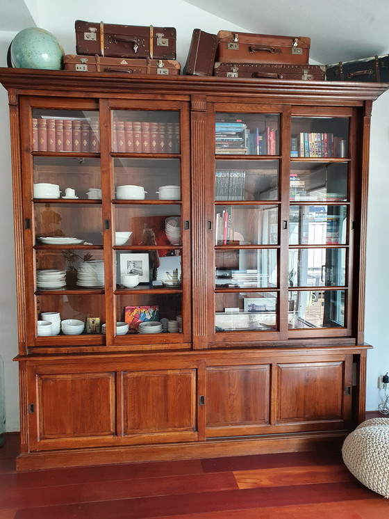 Image 1 of Flamant teak display cabinet