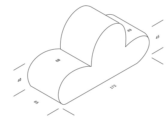 Image 1 of Ensemble LEVI : canapé, chaise longue et pouf