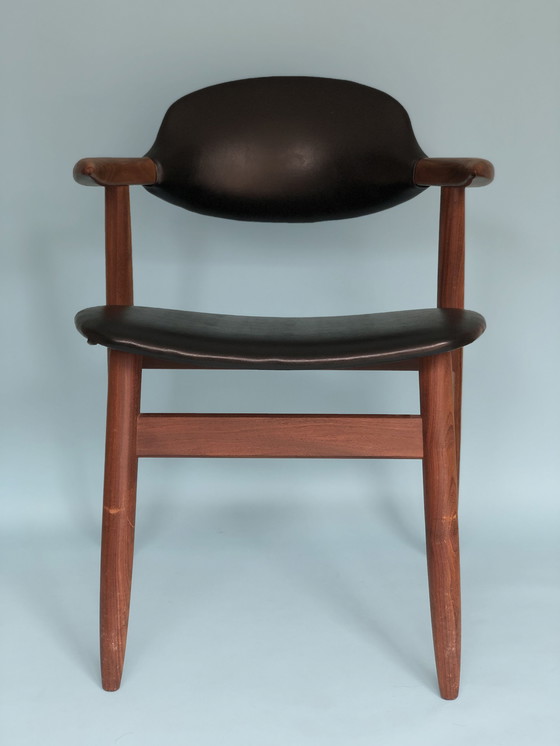 Image 1 of Silla de teca de mediados de siglo, estilo cuerno de vaca, Tijsseling, década de 1960