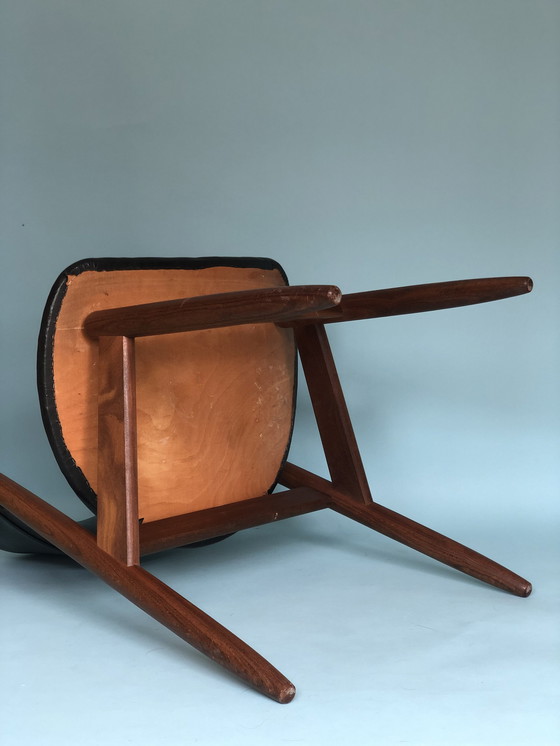 Image 1 of Silla de teca de mediados de siglo, estilo cuerno de vaca, Tijsseling, década de 1960