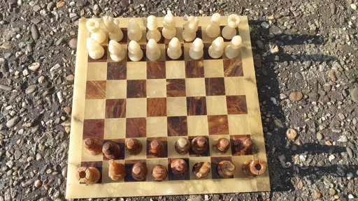 Vintage chess set onyx