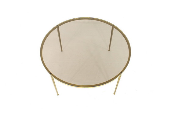 Image 1 of United workshops golden brass Hollywood Regency coffee table / coffee table