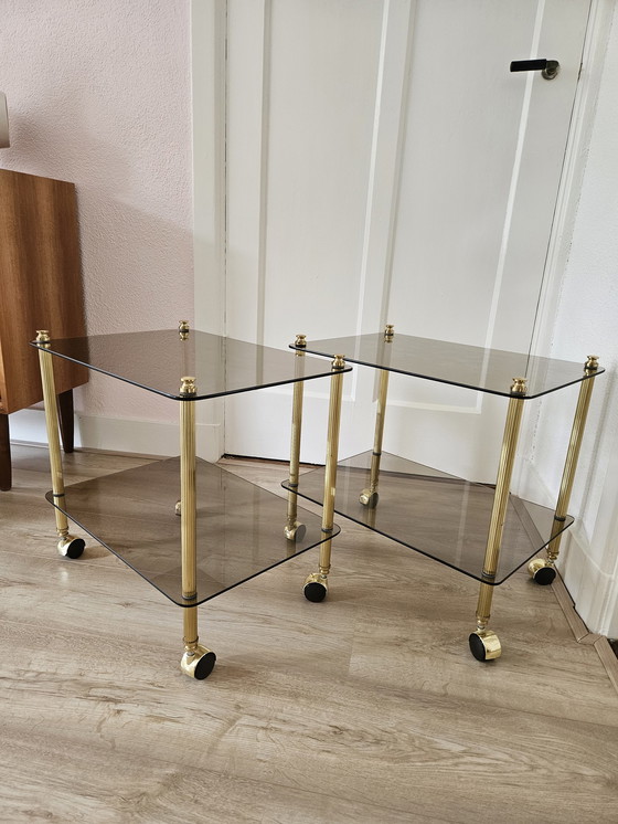 Image 1 of 2x Hollywood Regency bar carts