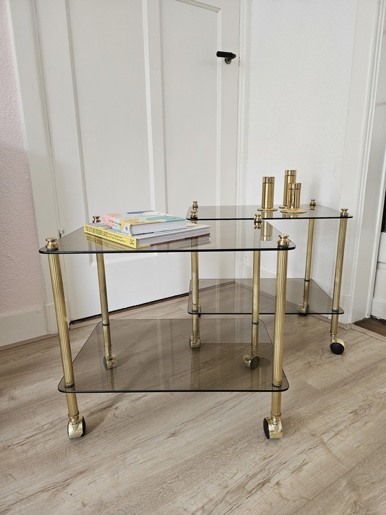 Image 1 of 2x Hollywood Regency bar carts