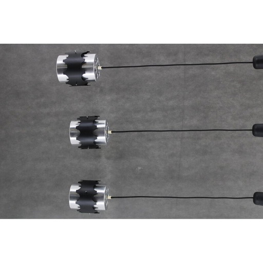 Set of 3 vintage pendant lamp, Denmark 1960