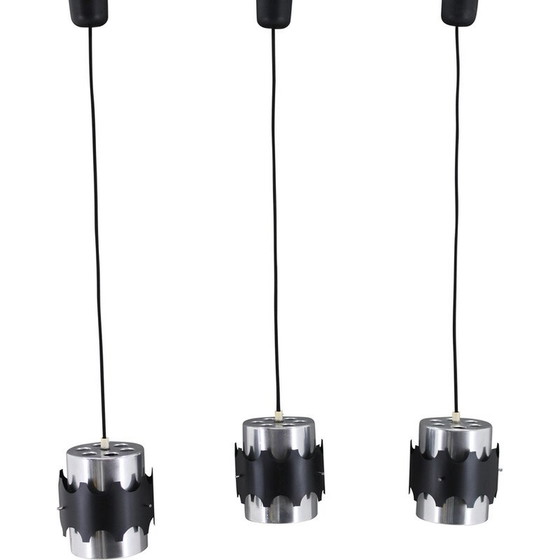 Image 1 of Set of 3 vintage pendant lamp, Denmark 1960