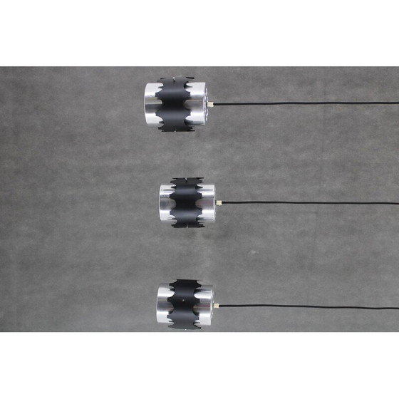 Image 1 of Set of 3 vintage pendant lamp, Denmark 1960