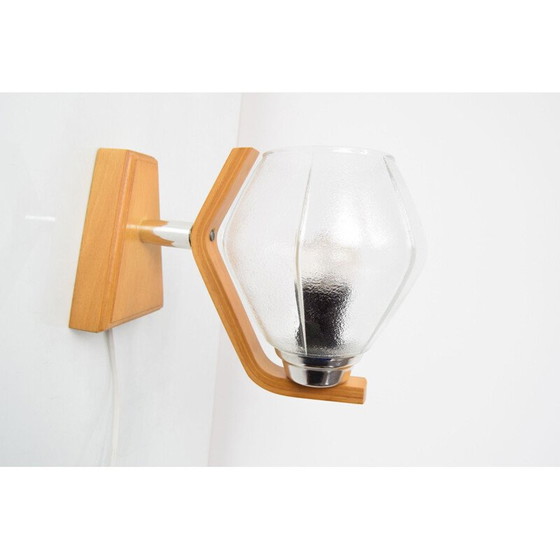 Image 1 of Lampada vintage in vetro di Drevo Humpolec, Cecoslovacchia 1960