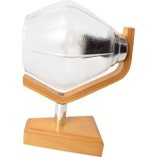 Vintage glass lamp by Drevo Humpolec, Czechoslovakia 1960
