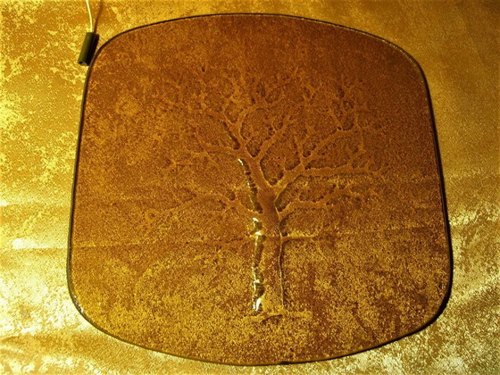 Image 1 of Applique Fischer, stile moderno di metà secolo, Art Déco, ottone, legno, vetro, iper vintage, molto raro