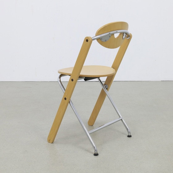 Image 1 of 4X Postmodern Folding Chair, Ruud-Jan Kokke Kembo, 1980S