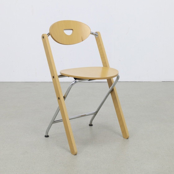 Image 1 of 4X Postmodern Folding Chair, Ruud-Jan Kokke Kembo, 1980S