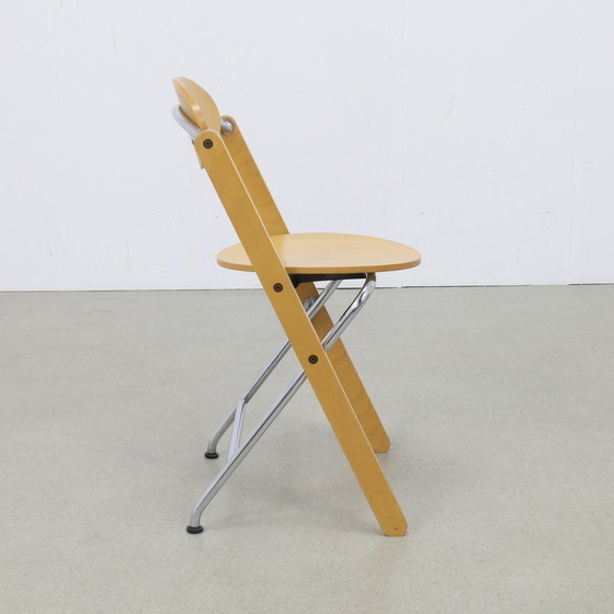 Image 1 of 4X Postmodern Folding Chair, Ruud-Jan Kokke Kembo, 1980S