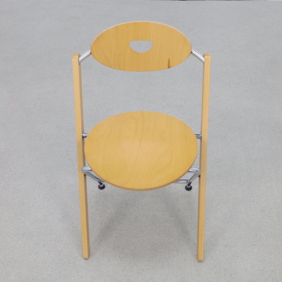 Image 1 of 4X Postmodern Folding Chair, Ruud-Jan Kokke Kembo, 1980S