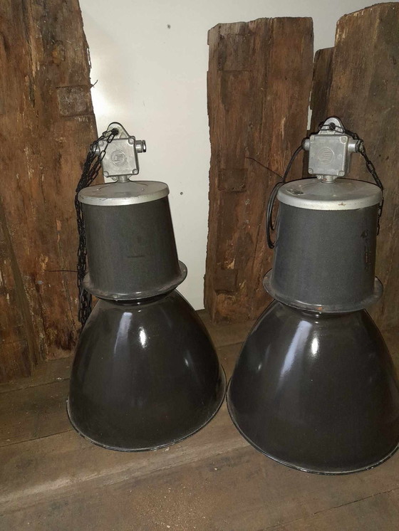 Image 1 of 2x lampe vintage Elektrosvit 24401 en émail