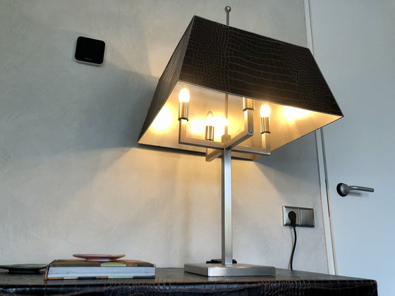 Image 1 of Philipp Plein Paris Croco table lamp + Nizza console