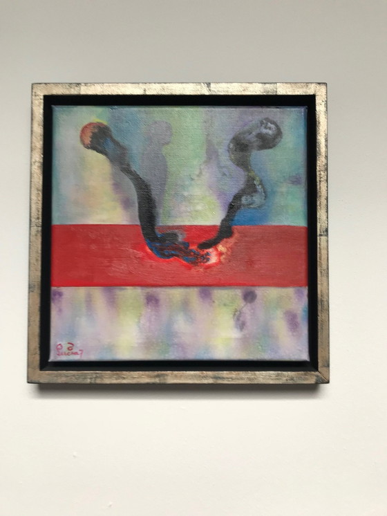 Image 1 of 5-Panel Painting "Blood Band" By Lucia Bezemer