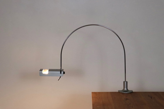 Image 1 of Spider Desk Lamp In Silver By Joe Colombo For Oluce, Italy 1967