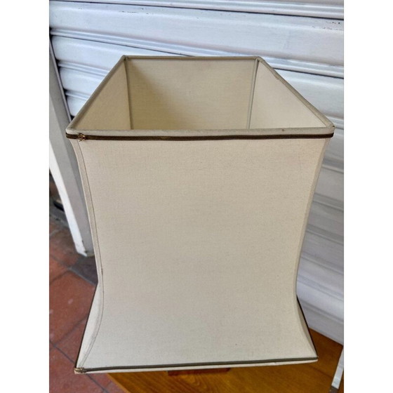 Image 1 of Pair of vintage lamps in gilded brass and black metal, 1970