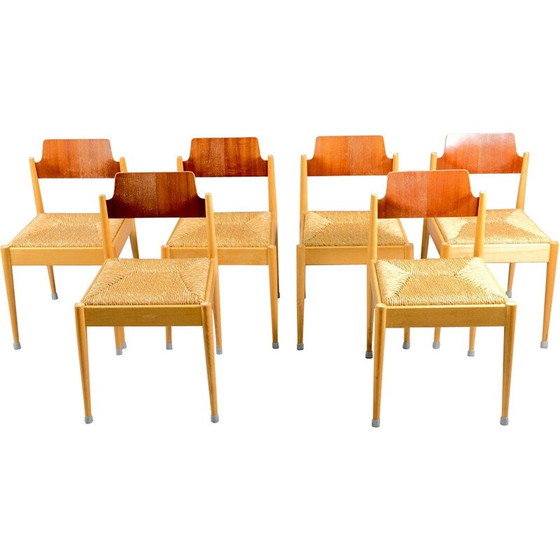 Image 1 of Set of 6 vintage side chairs by Egon Eiermann for Wilde and Spieth, 1950