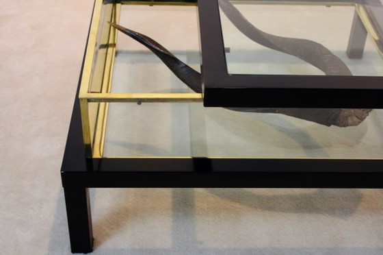 Image 1 of Romeo Rega sliding top brass coffee table