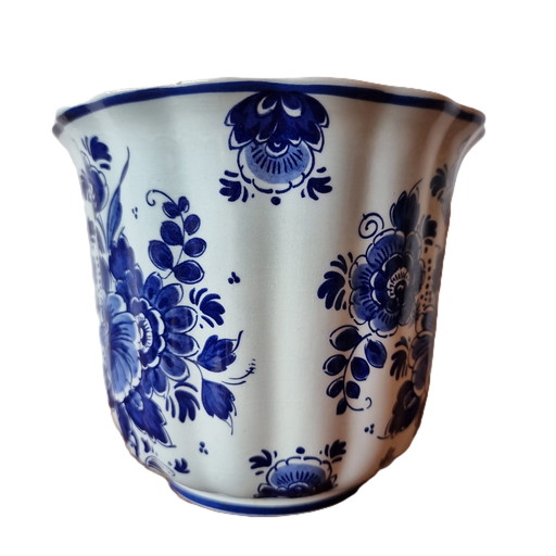 Delft blue flower pot