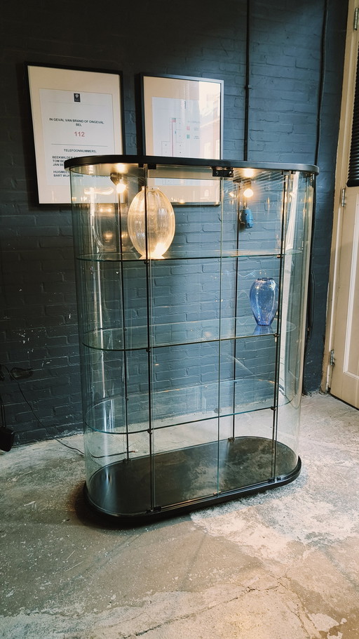 Luxury Oval Display Cabinet In The Style Of Fiam