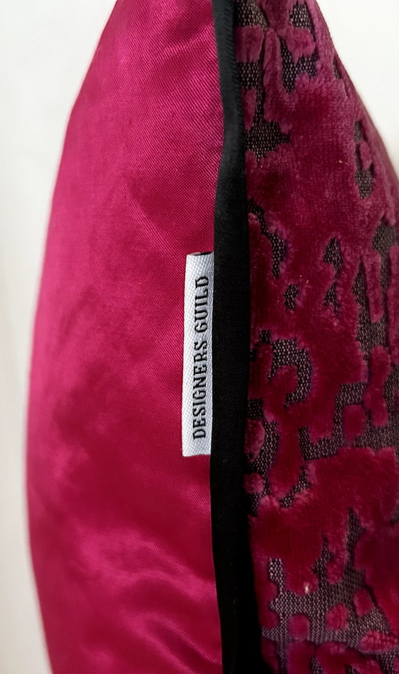 Image 1 of 2X Designers Guild Pillows (Red/Pink)