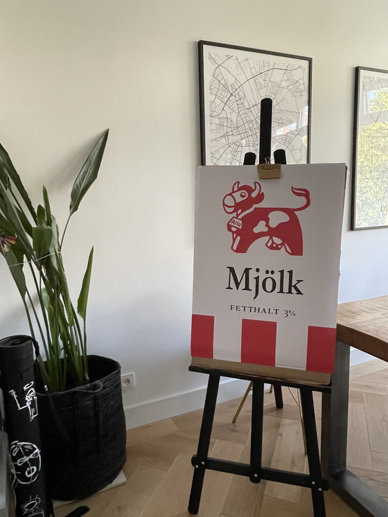 Image 1 of Mikael Reuter, Mjölk, Exibition Poster Ur Killektonen Sweden Pop Art