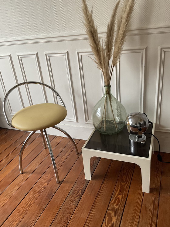 Image 1 of Sedia girevole di design in cromo 