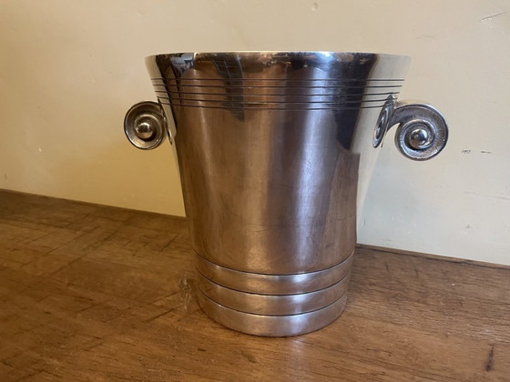 Image 1 of Heavy Art Deco 1930s Champagne Cooler Wine Cooler French