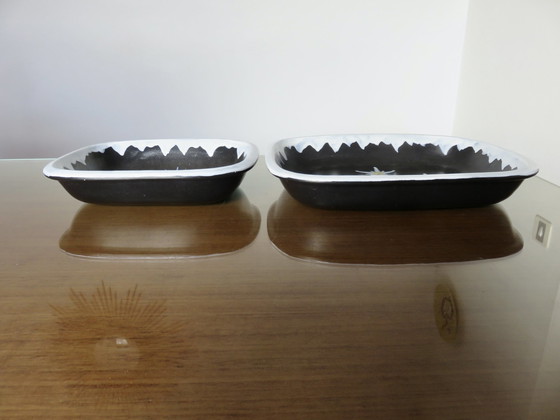 Image 1 of Juego de 2 platos de cerámica "Gabriel Fourmaintraux", Francia, 1950-1960