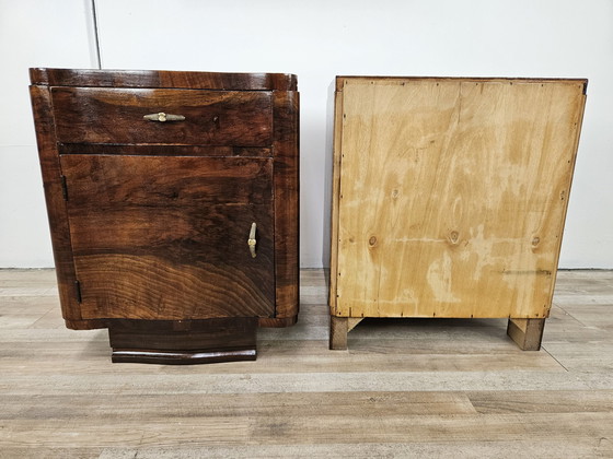 Image 1 of Art Decò Nightstands In Mahogany 1940